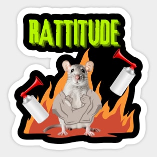 Rattitude-Rattus Funny Rat Lover Sticker